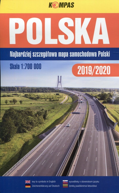 Polska Mapa samochodowa 2019/2020 1700 000 2019 Książki