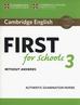 Cambridge English First for Schools 3 Student`s Book without Answers 