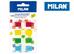 Indeksy transparentne Milan fluo 4 kolory 45 x 12 mm 140 sztuk. 4111604 