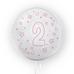 Balon 45cm Gwiazdki cyfra 2 różowy TUBAN