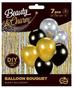 Bukiet balonowy Beauty&Charm złoto-czar. 30cm 7szt