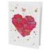 Karnet B6 + koperta Serce z kwiatów