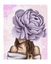 Malowanie po numerach - Dama z fioletową... 40x50
