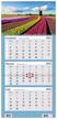 Kalendarz 2023 Trójdzielny Kwiaty Tulipany. ścienny wiszący z okienkiem 