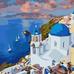 Malowanie po numerach - Malownicze Santorini 50x50