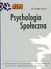 Psychologia społeczna Tom 12 numer 1 (40) 2017 