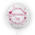 Balon 45cm Kocham Cię różowy TUBAN