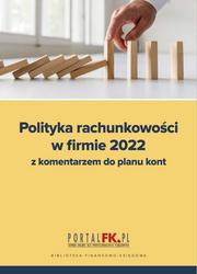 Polityka rachunkowości w firmie 2022. z 